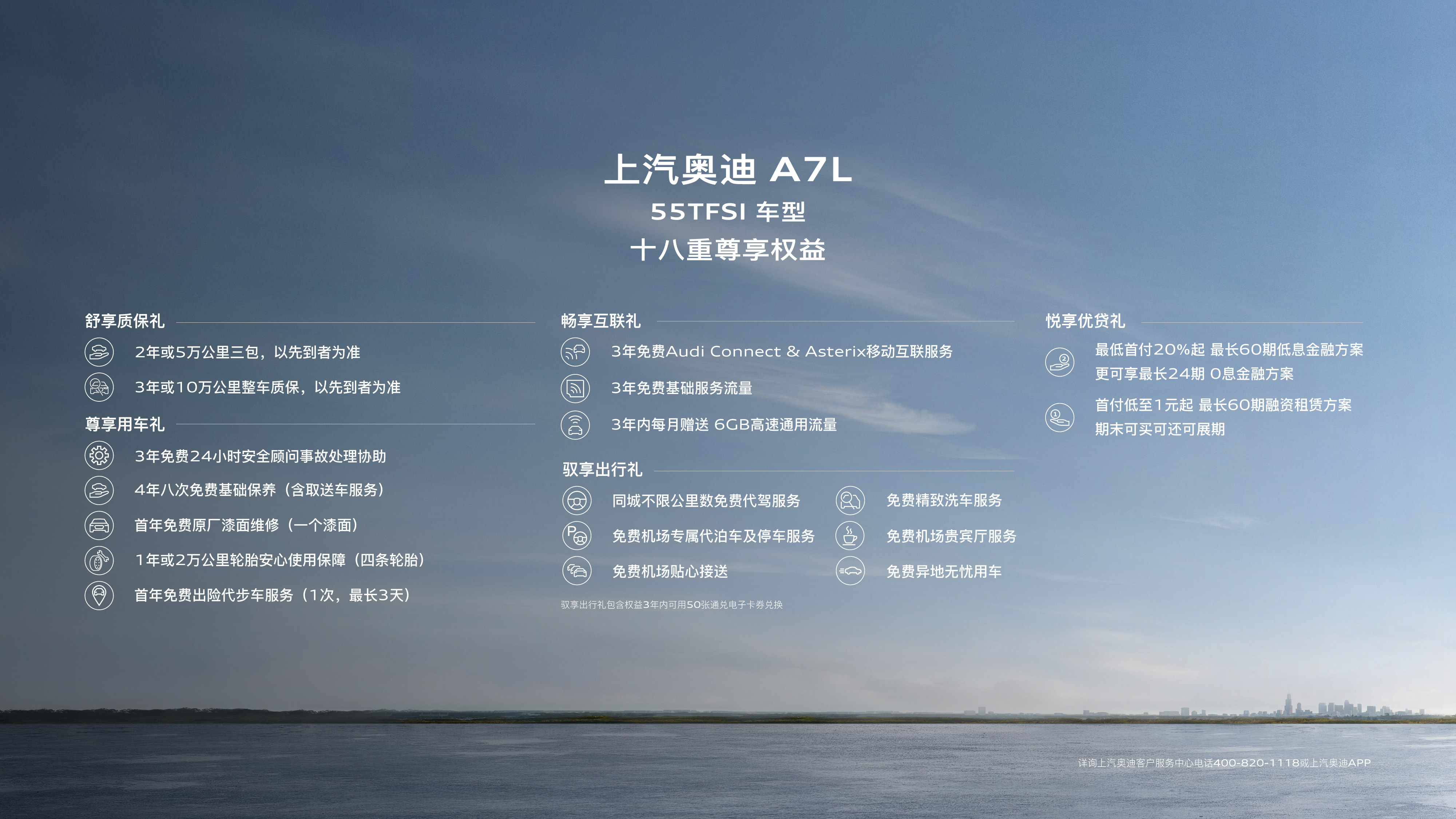 奥迪A7L：售价权益
